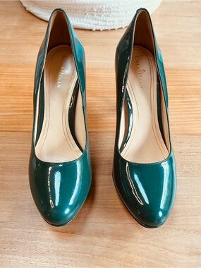 Cole Haan Chelsea Pumps With Nike Air Technology Teal Patent Leather - Size 8